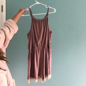 Velvet light purple Altar’d State romper.